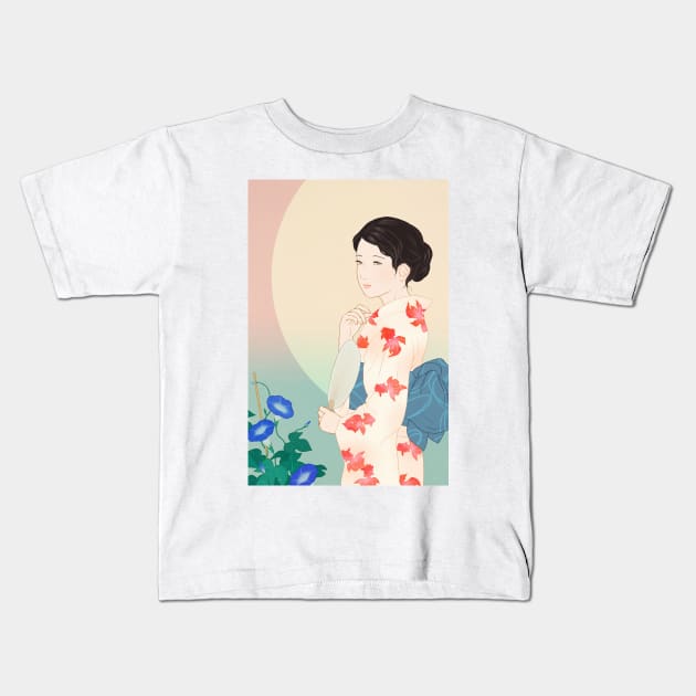 Morning glory Kids T-Shirt by saitmy